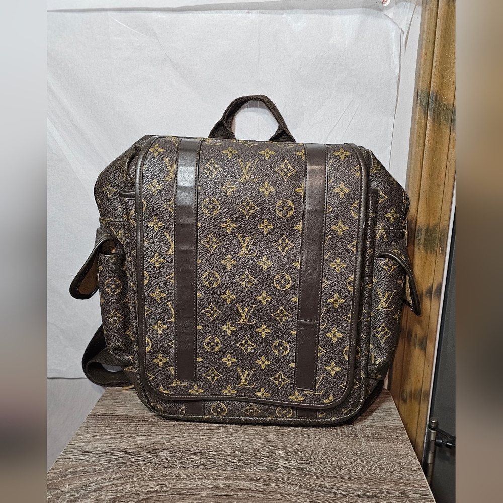 Designer Inspired Monogram Canvas Backpack- EUC - image 12